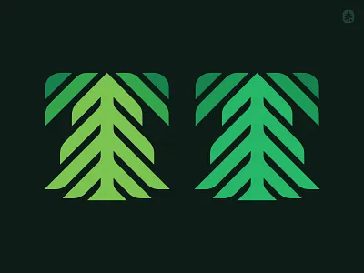 Tree letter I alpine branches foliage forest green hiking icon leaves logo monogram nature nordic norse outdoors pacific northwest pine symbol trees typography viking