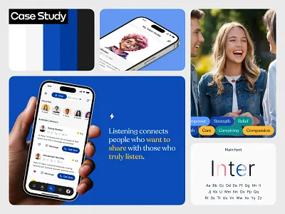 Listen Upp - Social & Mental Health App app branding health ux web