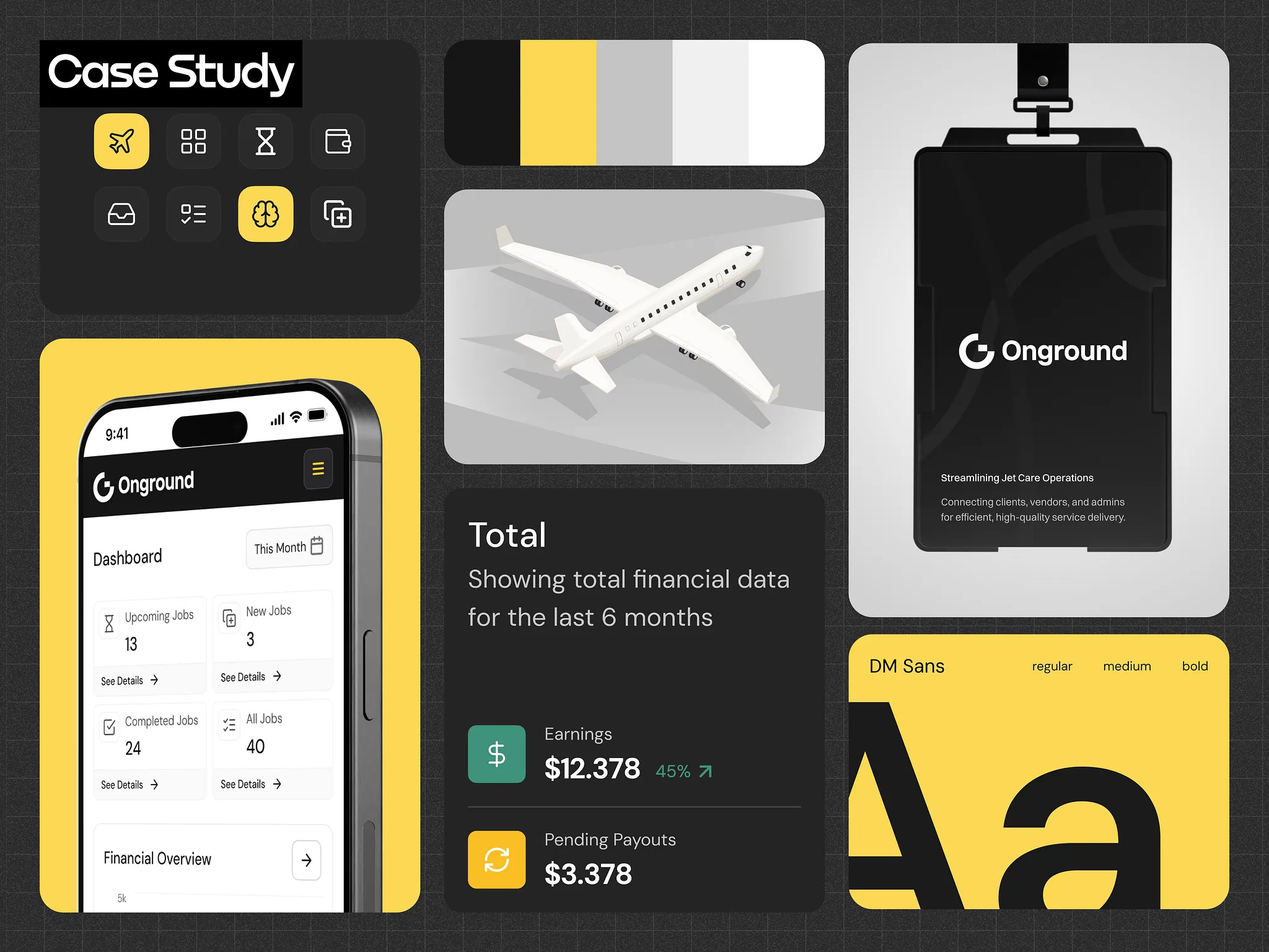 Onground - Private Jet Cleaning Platform app lp ux web