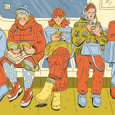 subway characters girls illustration subway