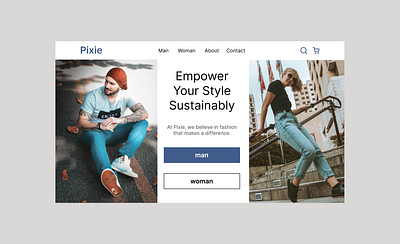 Pixie E-Commerce Web Design branding design e commerce figma graphic design james logo pixie shop ui user experience user interface ux web design web designer website website design