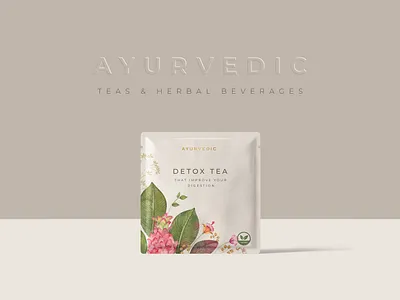 AYURVEDIC Tea art ayurveda beverapackaging botanical branding brandpackaging design designinspiration drink elegantdesign graphic design herbaltea illustration indian minimaldesign packagingdesign tea teabag teapackaging watercolor