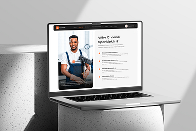CLEANING WEBSITE FOR SPARKLEKLIN cleaning website open to work product designer uidesigner uiux ux designer webiste developer website designer
