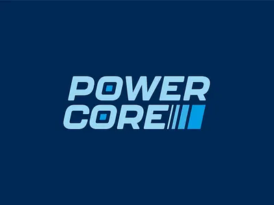 PowerCore: Logo & Icon branding design graphic design logo type typography