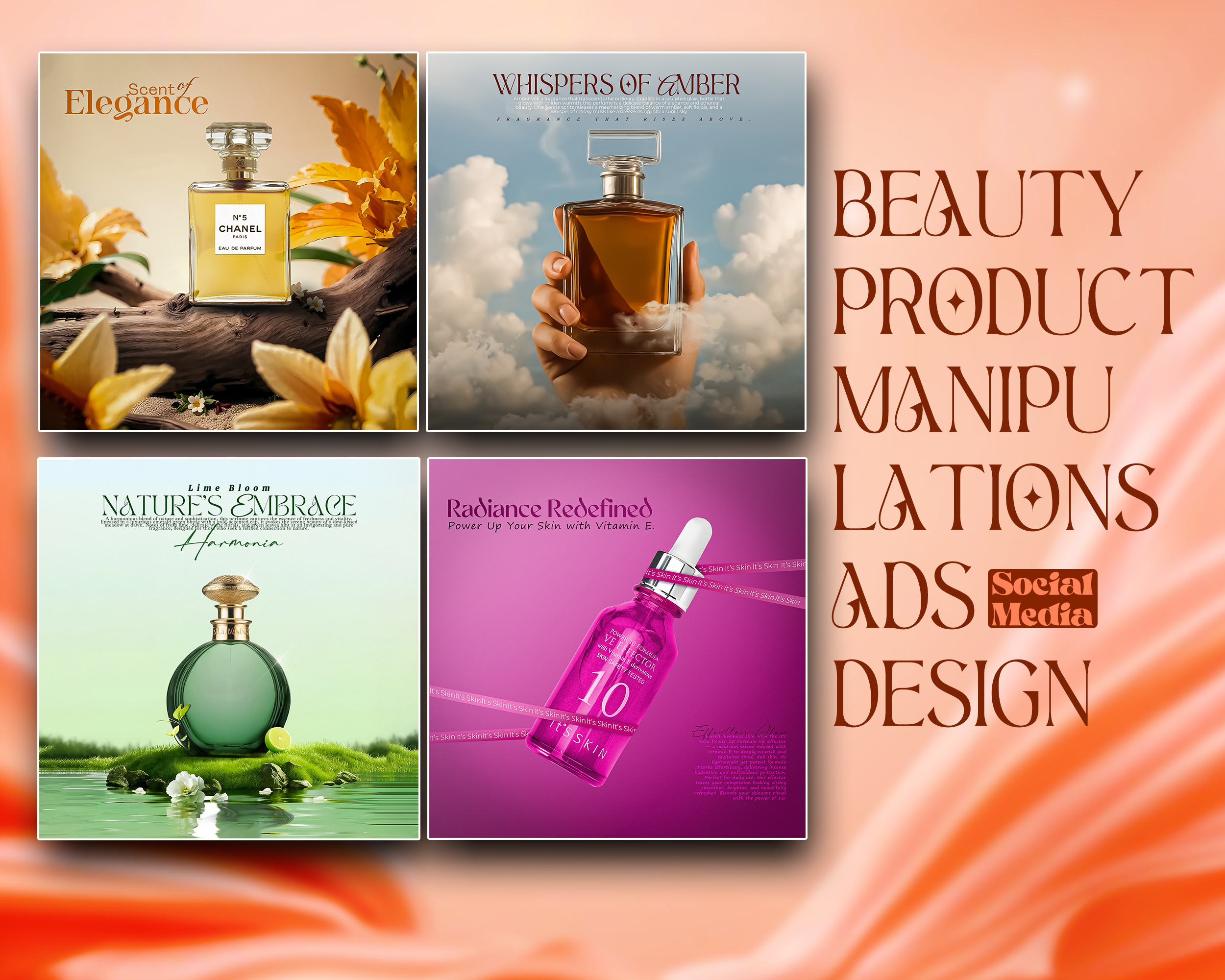 Beauty Product ManipulationsAds Design ad ads banner banner design beauty branding graphic design manipulation media post product social social media design
