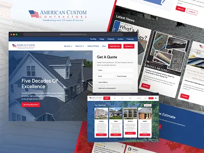 American Custom Contractors - New Website Design & Build graphic design responsive design ui user experience web design web development