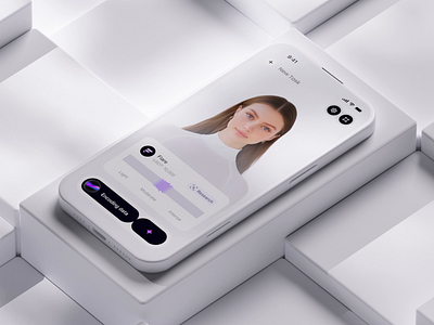 Next Gen AI Assistant App 3d 3d animated 3d animation 3d app 3d design ai assistant ai woman agent branding crypto trading futuristic minimal mobile application