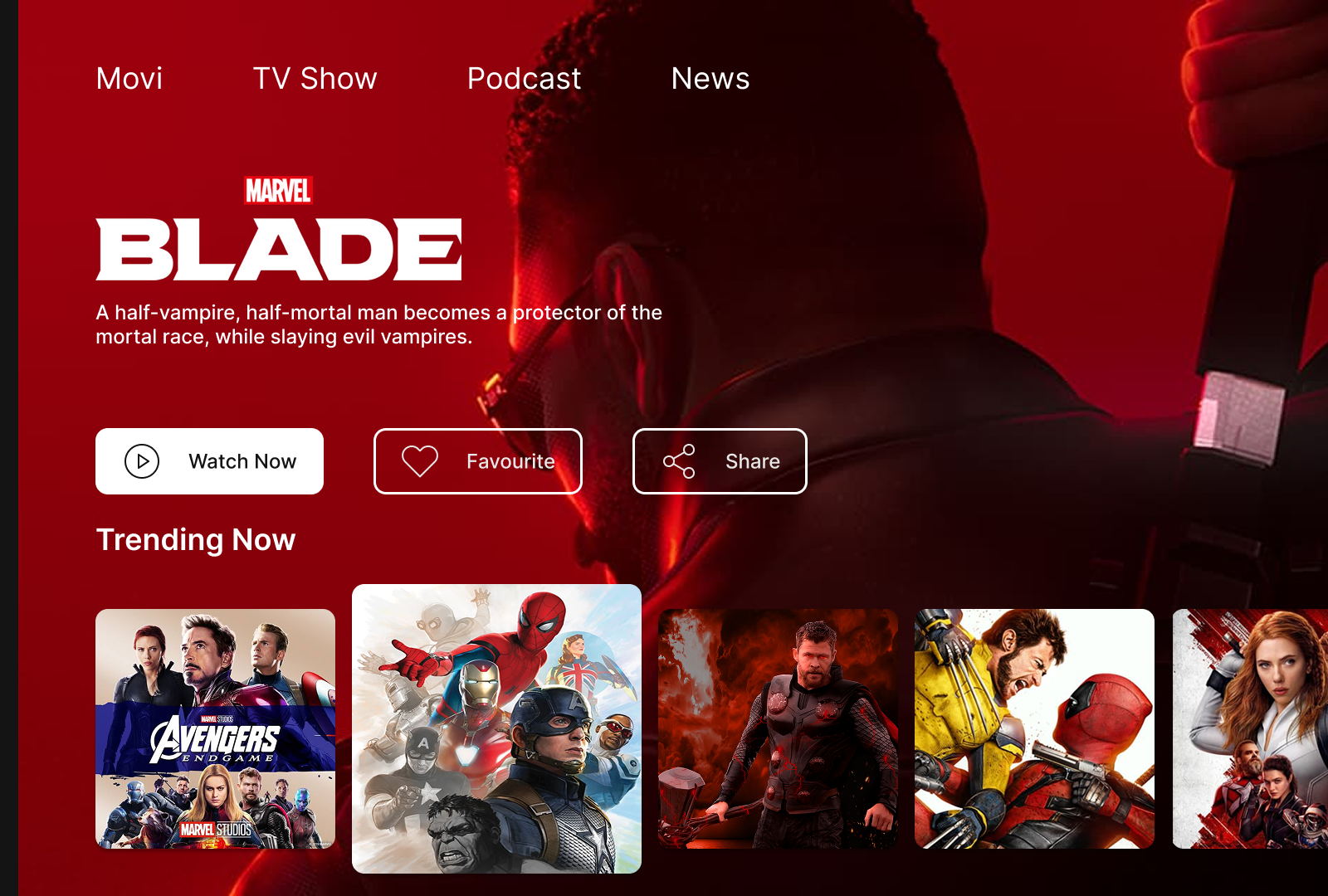 Marvel Smart TV App – Home Screen UI Concept by Asraful Islam on Dribbble