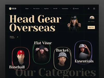 HED Cap Website Design baseballcap branding cap companydesign darkdesign designinspiration headgear hed hiphopcap landingpage newandnoteworthy onlinesale overseas productdesign trending uidesign webdesign websitedesign webui