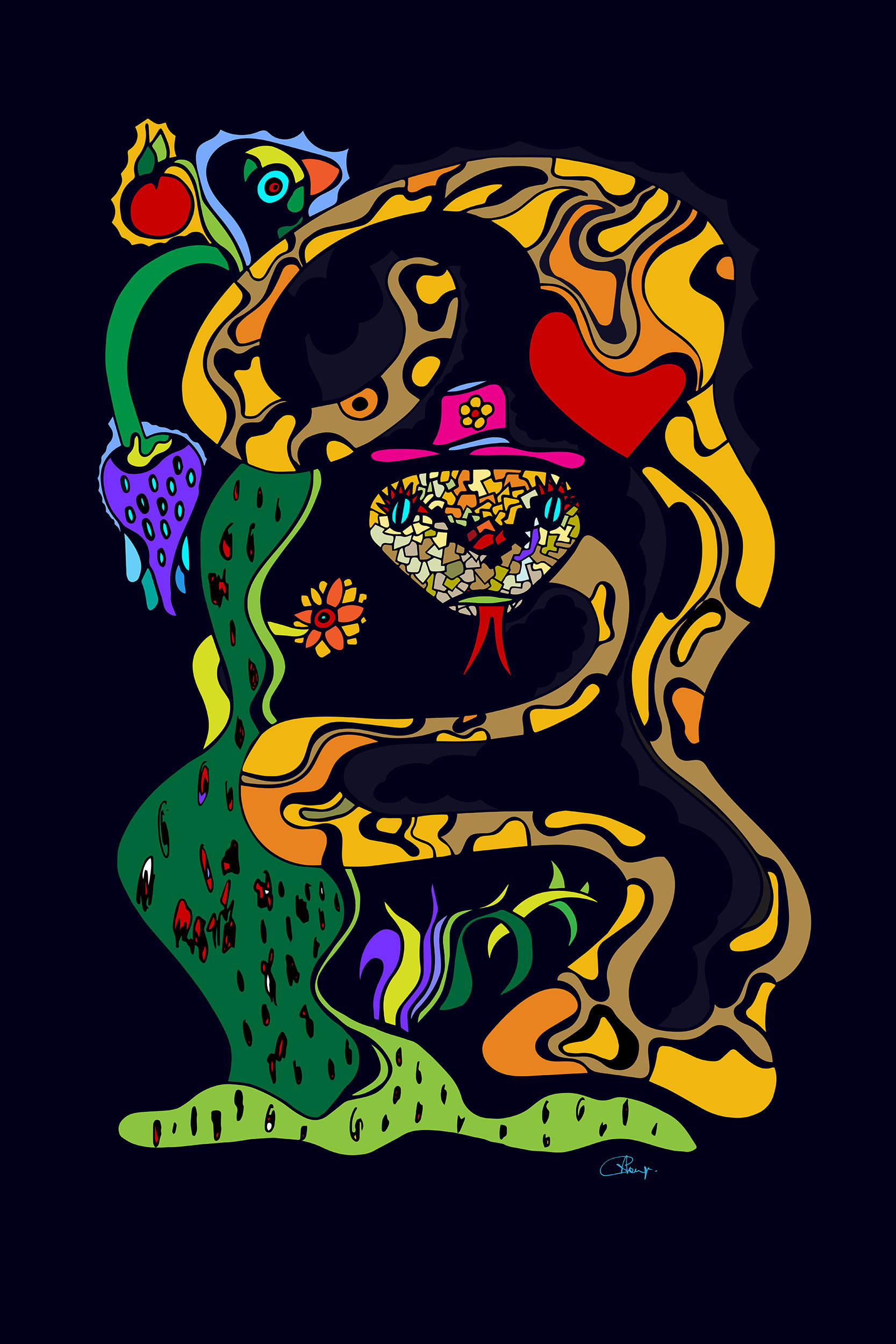 Example of Expressive Animal Illustration