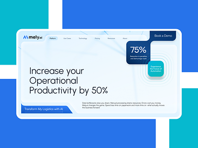 Ai logistics landing page ai hero section landing page logistics ui ux website