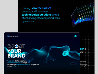 Agency Landing page agency futuristic landing page modern ui website