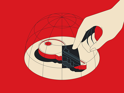 Mighty Hero Illustration branding character clean contrast design figma futuristic graphic design hand illustration key minimal red security tech technology vector