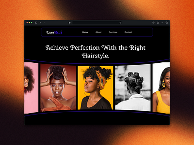 LuxeHairs - Sales Website beauty salon hair hero herosection landing page photography salon skincare ui webdesign