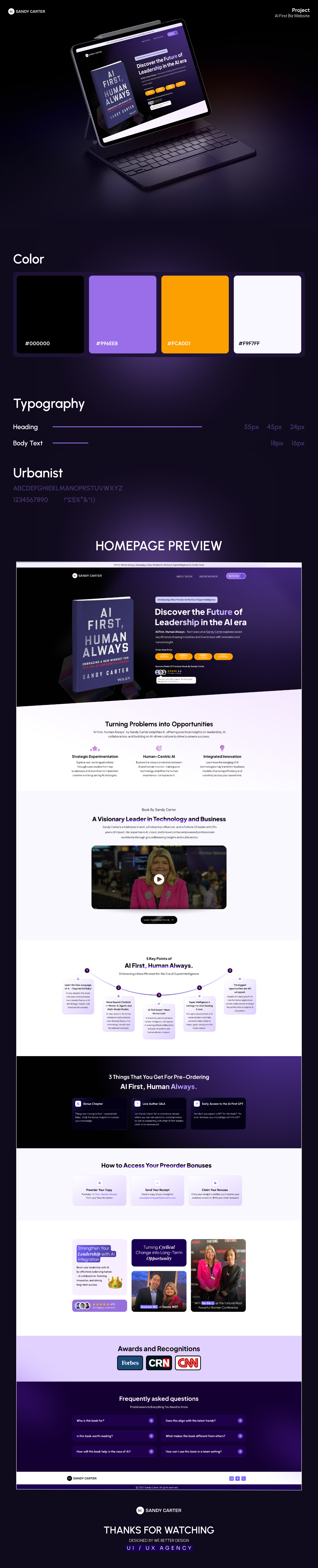 AiFirstBiz.com ai book book landing page sandy carter ui web design website