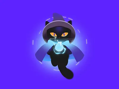 BLACK Cat 2danimation animation art black cat color design draw fx illustration motion graphics vector vectorart