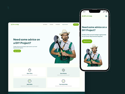 Redesigning DIYwithHelp.com: A Seamless DIY Experience figma figma prototype frixb landing page ui uiux user interface design website ux