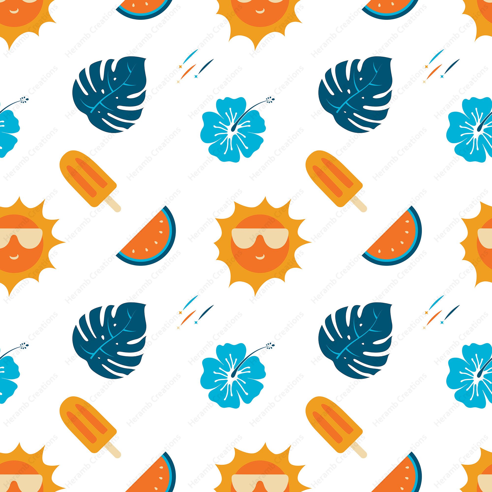Example of 10 Seamless, Editable Pattern Design