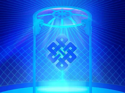 Mongolian Yurt ai design gradient graphic design mongolia pattern poster