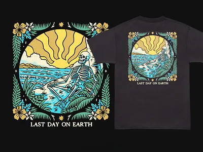 Summer Vibes T-shirt album cover artwork band band artwork branding clothing clothing brand graphic design music artwork vintage illustration