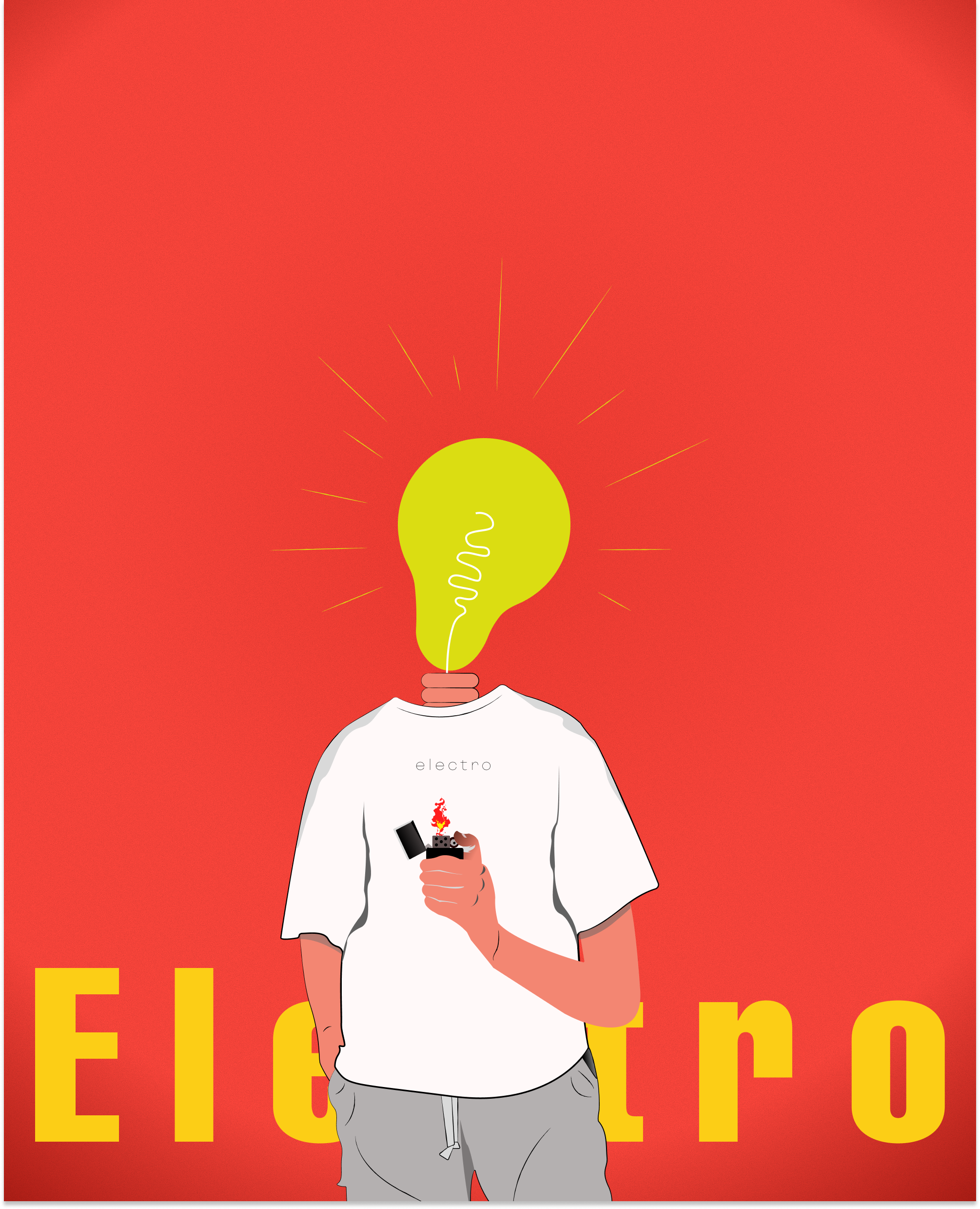 Electro character Design graphic design