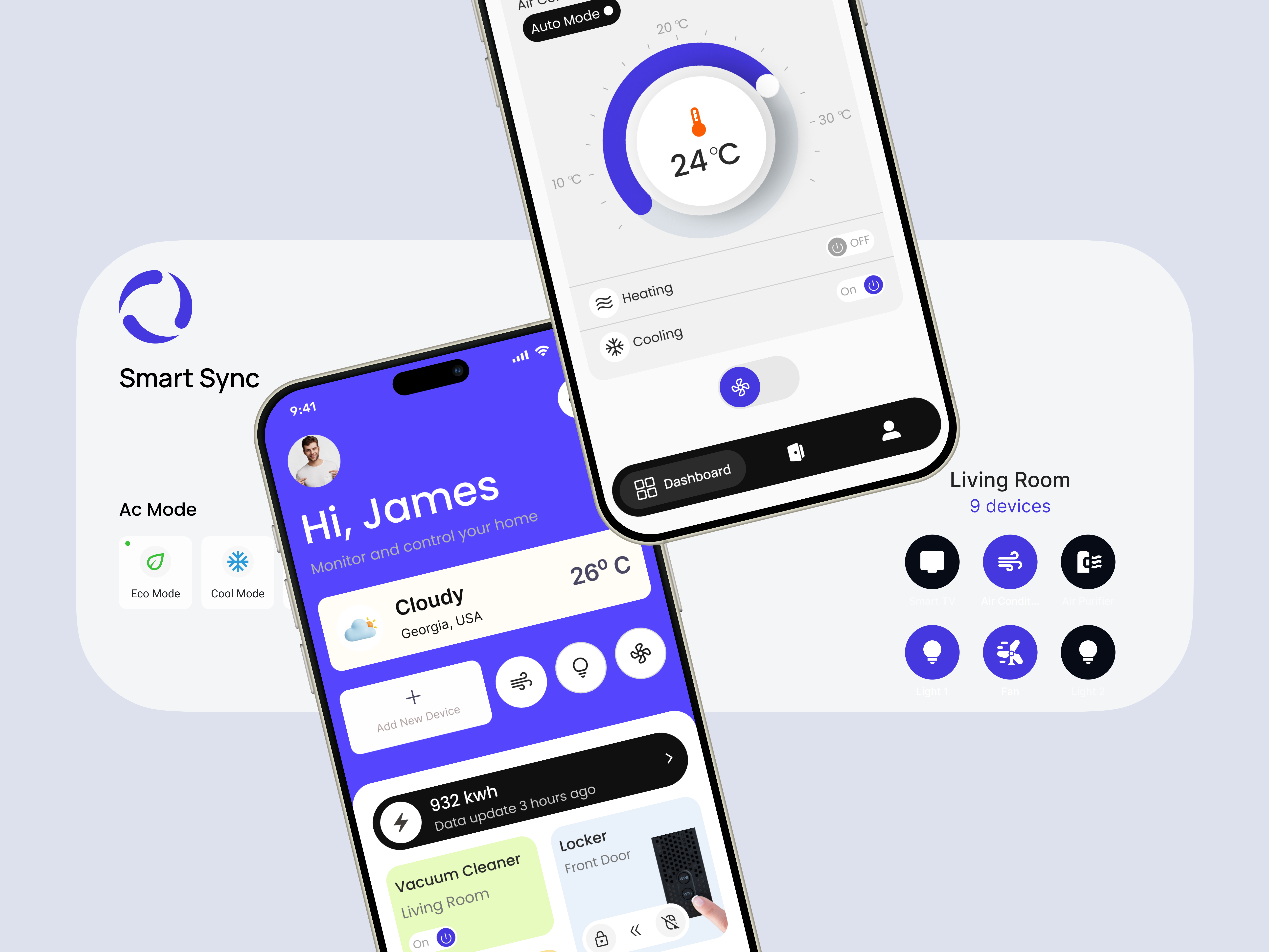 Smart Sync APP | UI Mobile App Design app interfaces apps design home automation home control ios mobile ui optimization remote control smart home app smart house smarthomeapp userinterface
