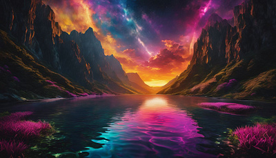 Evening ai art digital art generative ai graphic design