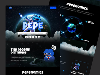 Meme Coin Website meme meme coin landing page meme coin website meme token pepe