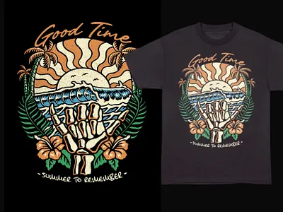 Summer Vibes Tees album cover artwork band band artwork clothing brand graphic design illustration music artwork summer design summer vibes vintage illustration