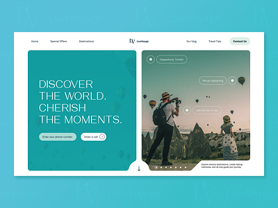 Travel Moments Landing Page adventure ui ux приключения