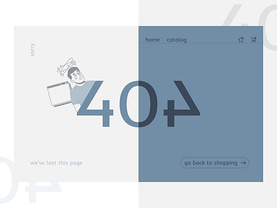 404 Page Concept – Lost & Found minimal минимализм