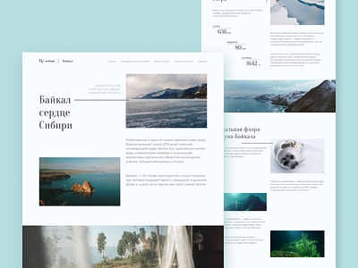 Baikal Longread — Minimal Nature UI fresh layout свежая верстка