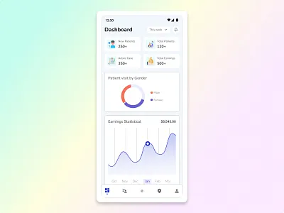 Dashboard - Mobile App android app collaborate creative dashboard doctor app expert figma config figma design gradients homepage ideas ios app landing page native app new figma patients remote ui design ui ux ux design