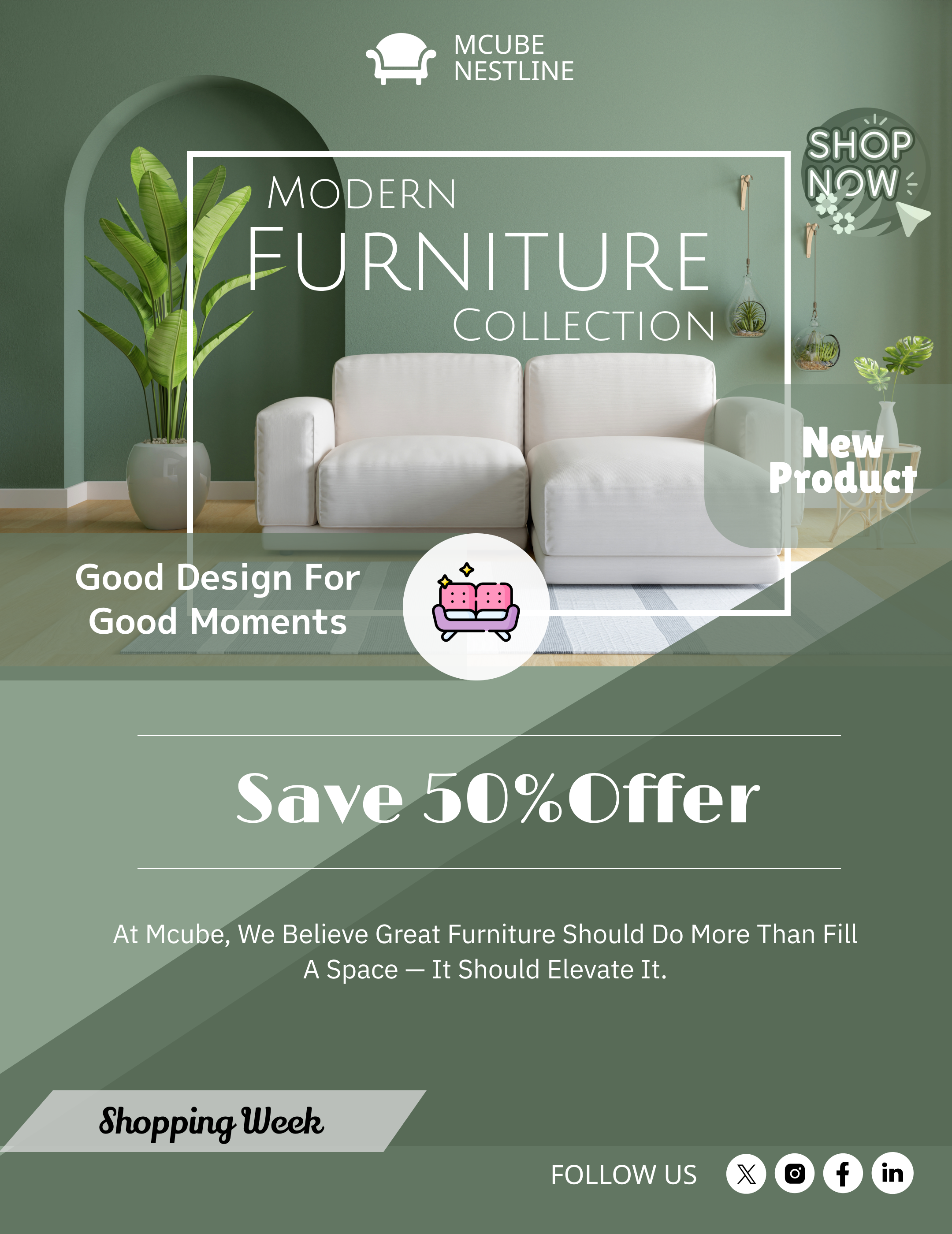Furniture Shop Poster Design 3d animation branding design design poster figma graphic design illustration logo motion graphics ui website