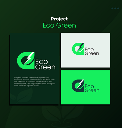 🌿 Eco Green – Sustainable Branding Concept branding graphic design illustration logo ui