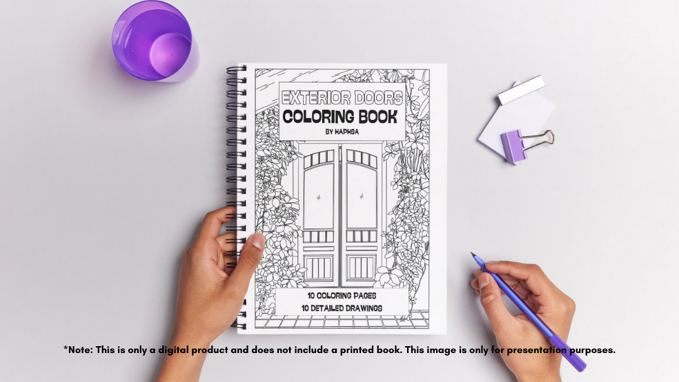 Exterior Doors Coloring Book architecture art coloring coloring book design doors drawing exterior graphic design illustration illustrator pdf procreate sketch