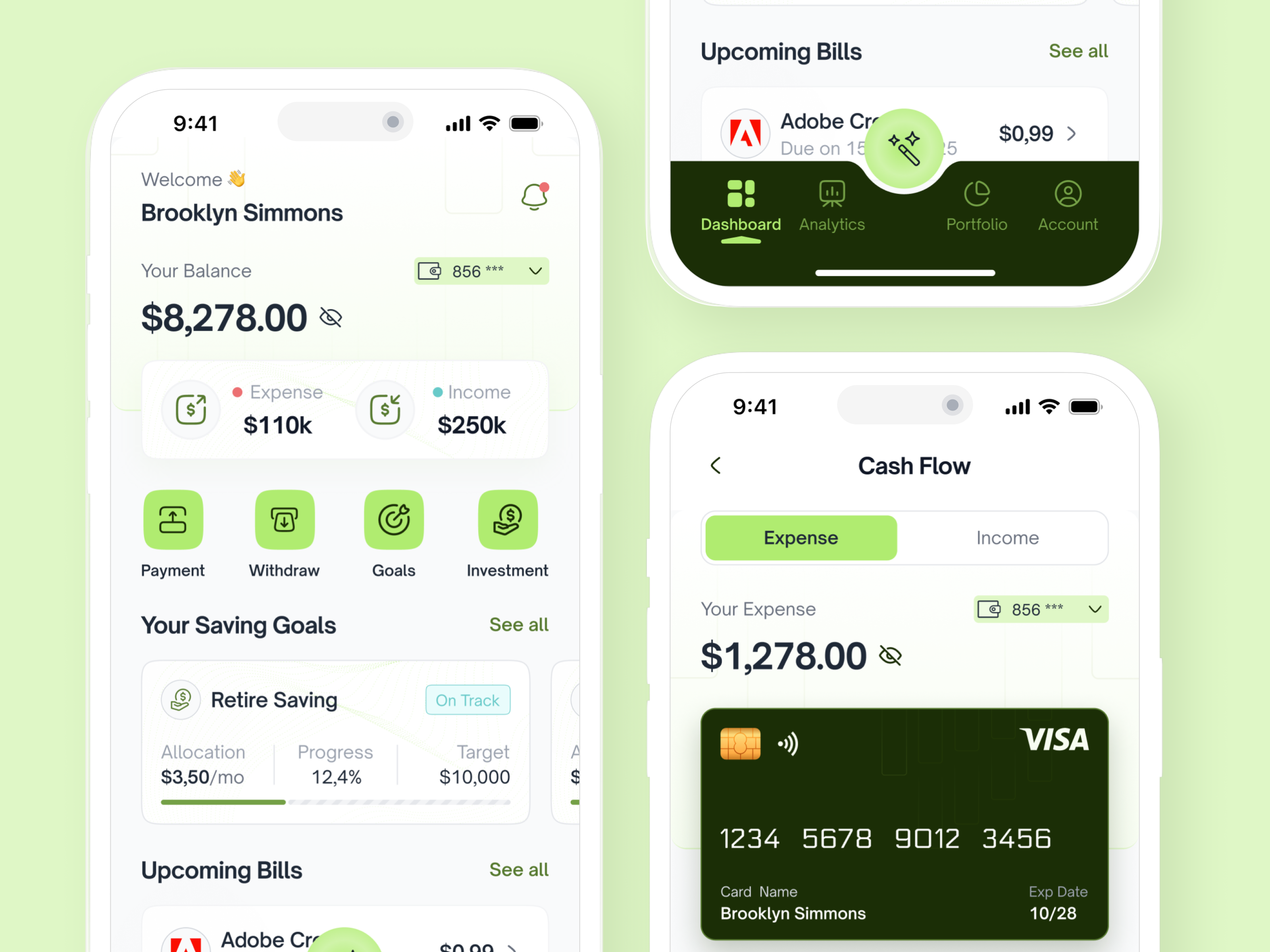 Example of Nexwealth - AI Finance Mobile App Homepage
