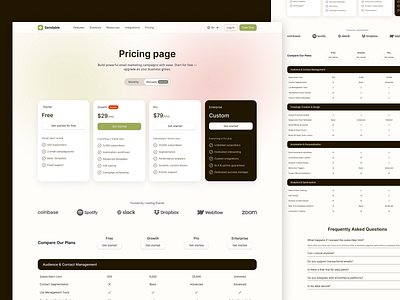 Sandable; Pricing page design best pricing page design email marketing landing page email marketing pricing email marketing website pricing pricing pricing component pricing page pricing page design pricing page for saas pricing plan pricing ui pricing web design saas pricing saas website pricing
