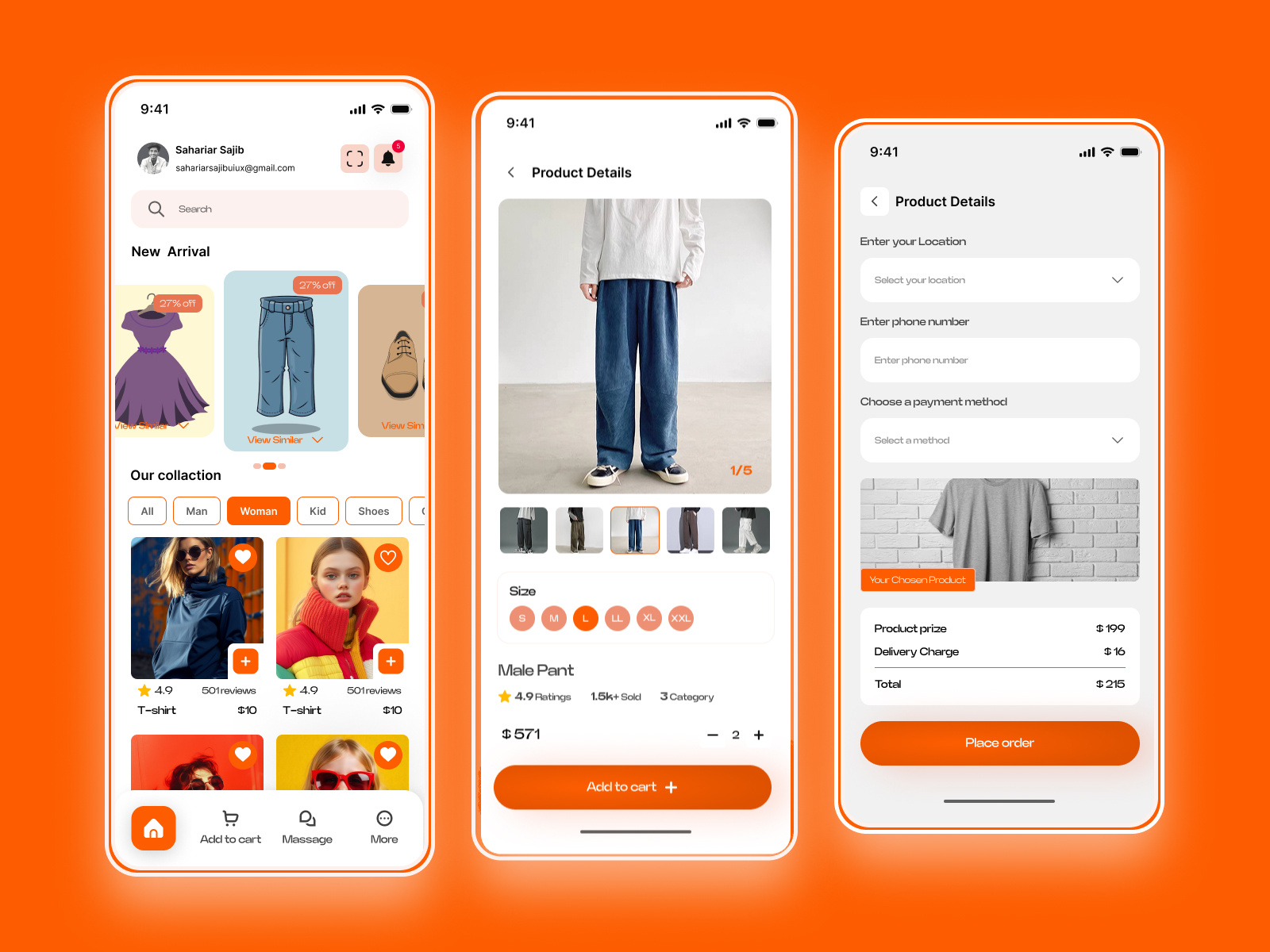 E-commerce Fashion Mobile app clothing app e commerce app fashion mobile app fashion ui shopping app