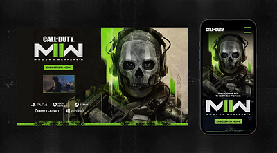 Call of duty : Modern Warfare 2 : Promotional website design activision blizzard call of duty entertain entertainment fps game game website landing page movie design movie website promotional website ui ui design uxui design webdesign