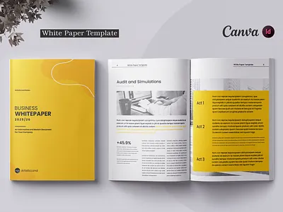White Paper Template branding graphic design template