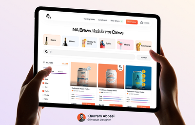 Lana Search Page Design beer beverages non alcoholic search search page ui uiux ux design website design