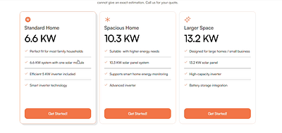 Pricing Section in Framer for Solar Energy Company framer framer template pricing solar energy ui
