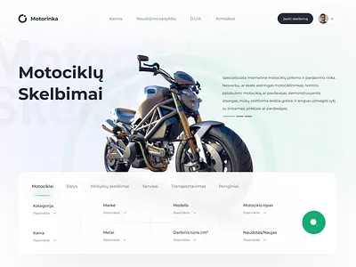 MotoBikes - Marketplace bike clean design figma graphic design marketplace moto motobikes motor ui ux web
