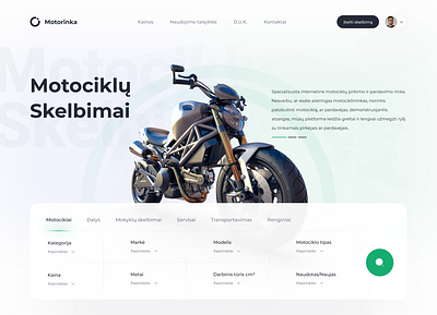 MotoBikes - Marketplace bike clean design figma graphic design marketplace moto motobikes motor ui ux web
