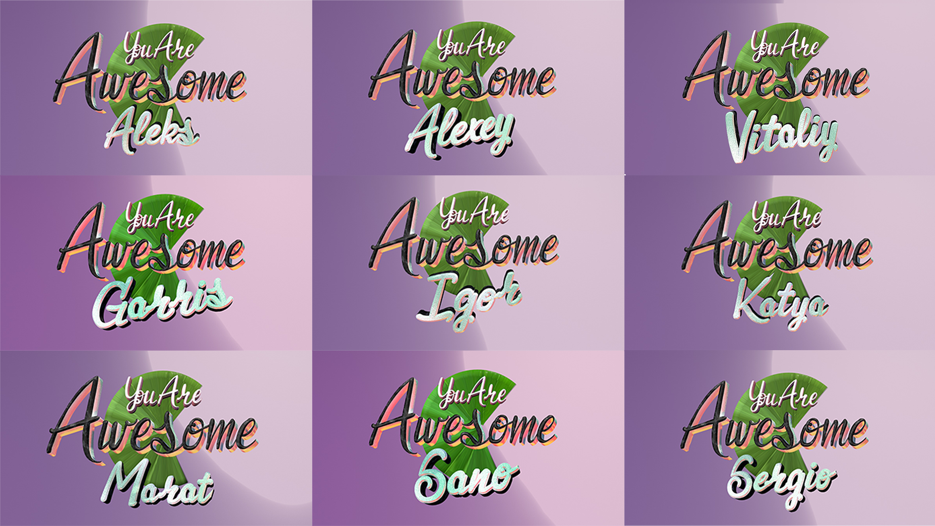 Friends Names List designer font friends graphic design jedi jedicss lettering letters names