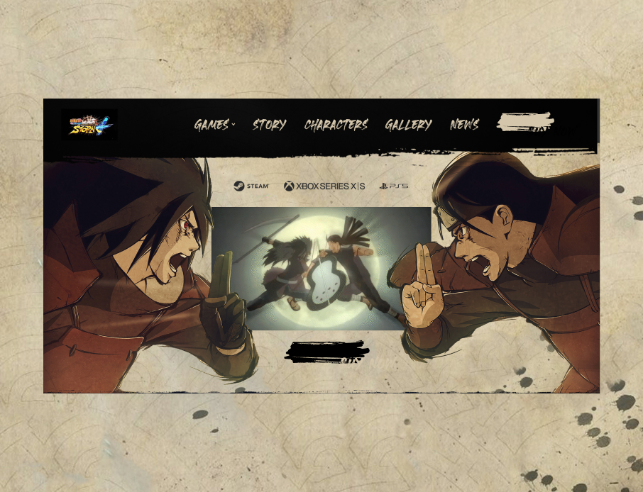 Naruto shippūden ultimate ninja storm 4 website design entertainment entertainment website game website landing page manga movie design movie website naruto naruto shippuden promotional website ui webdesign
