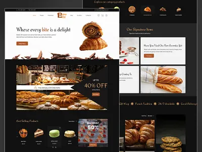 Bakery Website Landing Page UI Design bakery cleanui delivery design designtrends desktop figma food mobile new responsive ui web website