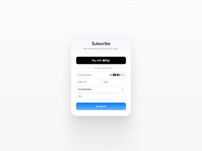 Subscription card button card gradient minimal pay payment subscription ui ux