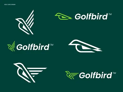 Modern Golf Logo Design — Bird with Negative Space Golf Stick bird logo brand identity branding golf golf club logo golf logo logo logo design logodesigner logos logotype minimalist logo modern logo negative space logo sports logo
